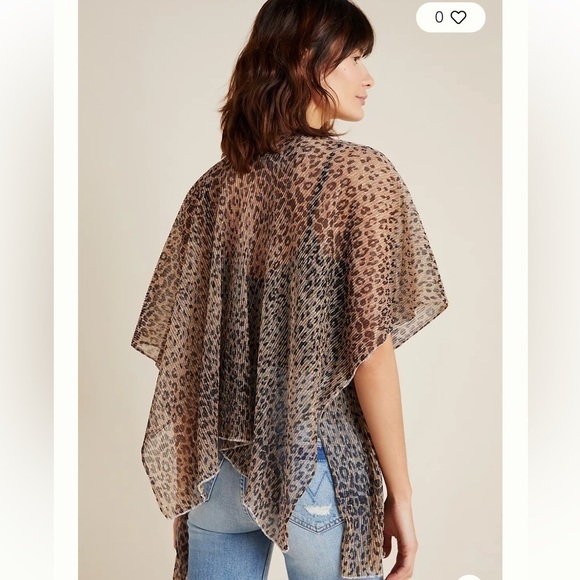 Anthropologie Akemi + Kin Jessie Leopard Kimono One Size - Picture 2 of 13